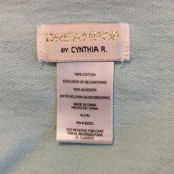 Dreampop By Cynthia Rowley sz XL Girls Sequined 100% Cotton Top - Picture 5 of 5